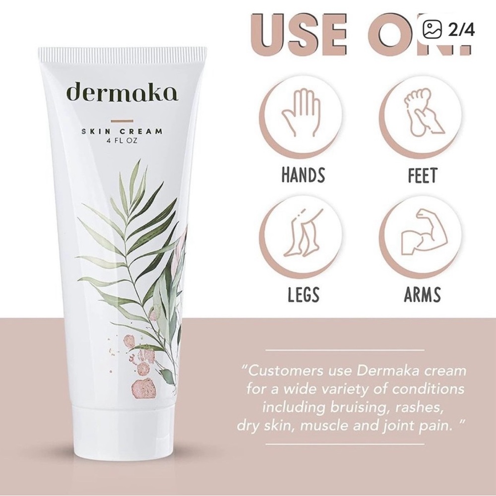 Dermaka All Natural Cream with Arnica and other plant extracts including Vitamin